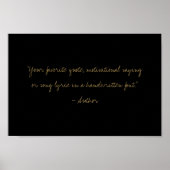 Creëer uw eigen handgeschreven script aangepaste o poster (Voorkant)