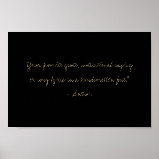 Creëer uw eigen handgeschreven script aangepaste o poster (Voorkant)