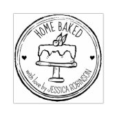 Creëer Uw eigen handgetekende zelfgebakken taarten Rubberstempel (Afrduk)