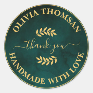 Creëer Uw eigen handleiding met liefde Dank u Ronde Sticker