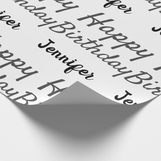 Creëer Uw eigen Happy Birthday-naam Cadeaupapier (Hoek)