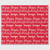 Creëer Uw eigen Happy Birthday-naam Cadeaupapier (Vlak)