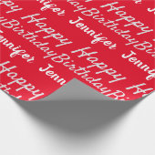 Creëer Uw eigen Happy Birthday-naam Cadeaupapier (Hoek)