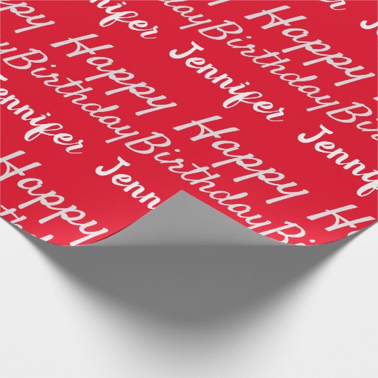 Creëer Uw eigen Happy Birthday-naam Cadeaupapier (Hoek)