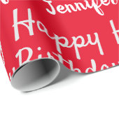 Creëer Uw eigen Happy Birthday-naam Cadeaupapier (Rol Hoek)