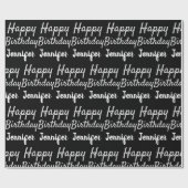 Creëer Uw eigen Happy Birthday-naam Cadeaupapier (Vlak)