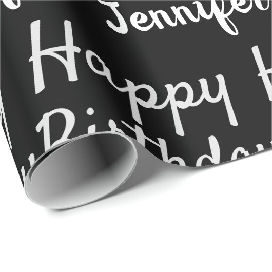 Creëer Uw eigen Happy Birthday-naam Cadeaupapier (Rol Hoek)