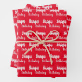 Creëer Uw eigen Happy Birthday-naam Inpakpapier Vel (In situ)