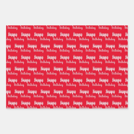 Creëer Uw eigen Happy Birthday-naam Inpakpapier Vel (Voorkant)
