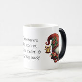 Creëer uw eigen Happy Christmas Plaid Gnome Magische Mok (Voorkant rechts)