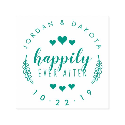 Creëer Uw eigen "Happy Ever After" Gewoon getrouwd Zelfinktende Stempel (Design)