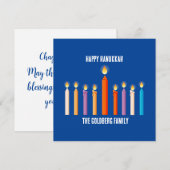 Creëer Uw eigen Happy Hanukkah-kaart (Voorkant / Achterkant)
