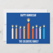 Creëer Uw eigen Happy Hanukkah-kaart Bedankkaart (Voorkant)