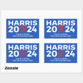 Creëer Uw eigen Harris 2024 Rechthoekige Sticker (Vel)
