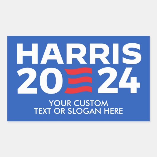 Creëer Uw eigen Harris 2024 Rechthoekige Sticker (Voorkant)