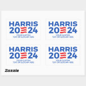 Creëer Uw eigen Harris 2024 Rechthoekige Sticker (Vel)