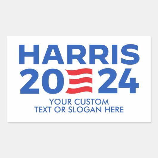 Creëer Uw eigen Harris 2024 Rechthoekige Sticker (Voorkant)