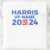 Creëer Uw eigen Harris Ticket 2024 Rechthoekige Sticker (Tas)