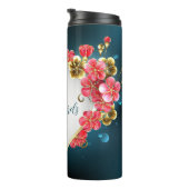 Creëer Uw Eigen Hart & Kersenbloesems Thermosbeker (Geroteerd rechts)