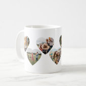 Creëer uw eigen hartvorm Fotocollage Koffiemok (Voorkant links)