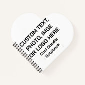 Creëer uw eigen hartvormige dagboek Notitieboek (Voorkant)