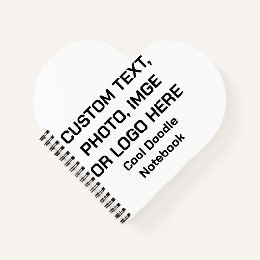 Creëer uw eigen hartvormige dagboek Notitieboek (Voorkant)