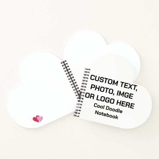 Creëer uw eigen hartvormige dagboek Notitieboek (Binnen)