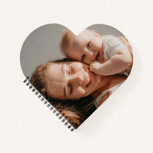 Creëer uw eigen hartvormige foto spiraal Notitiebo Notitieboek (Voorkant)