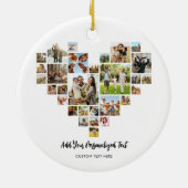 Creëer uw eigen hartvormige fotocollage keramisch ornament (Achterkant)