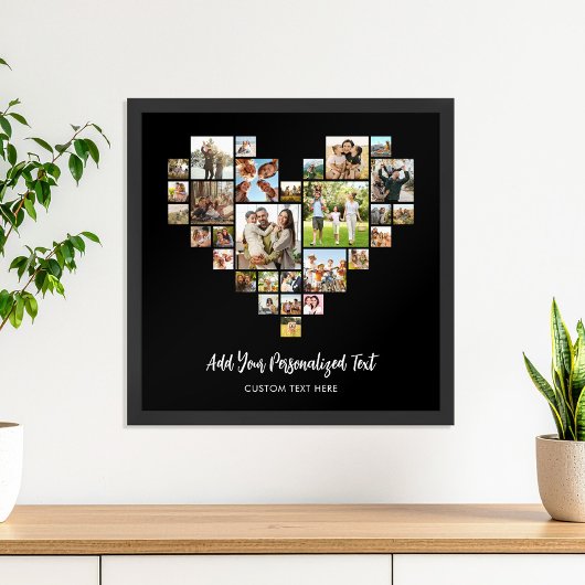 Creëer uw eigen hartvormige fotocollage poster