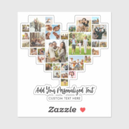 Creëer uw eigen hartvormige fotocollage sticker