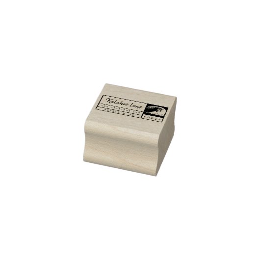 Creëer Uw eigen Hawaiian Surf Wave retouradres Rubberstempel (Stempel)