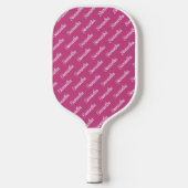 Creëer Uw Eigen Heet Roze Naam Tegelend Pickleball Paddle (Voorkant)