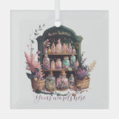 Creëer uw eigen heks kruiden apotheker glas ornament (Voorkant)
