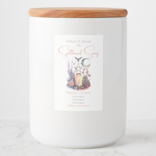 Creëer Uw eigen hemelaltaar Voedselcontainer Etiket (Voorkant)