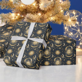 Creëer Uw Eigen  Hemelblauw & Goud Cadeaupapier