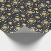 Creëer Uw Eigen  Hemelblauw & Goud Cadeaupapier (Hoek)