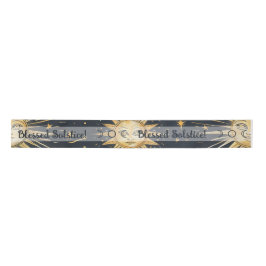 Creëer Uw Eigen  Hemelblauw & Goud Satijnen Lint