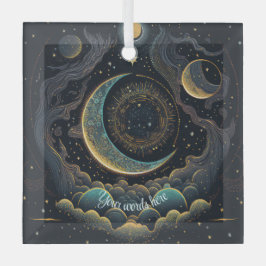 Creëer Uw eigen hemelmaan & wolken Glas Ornament