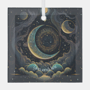 Creëer Uw eigen hemelmaan & wolken Glas Ornament