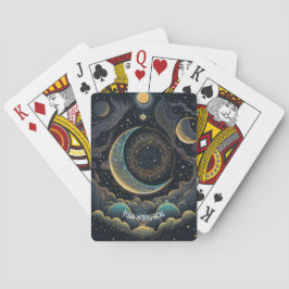 Creëer Uw eigen hemelmaan & wolken Pokerkaarten