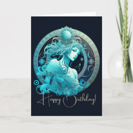 Creëer Uw eigen hemelse aquarius zodiac Feestdagen Kaart