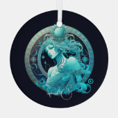 Creëer Uw eigen hemelse aquarius zodiac Glas Ornament (Achterkant)