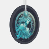 Creëer Uw eigen hemelse aquarius zodiac Glas Ornament (Voorkant Rechts)