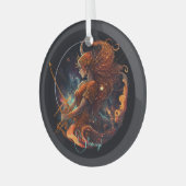 Creëer Uw Eigen Hemelse Boogschutter Zodiac Glas Ornament (Voorkant links)
