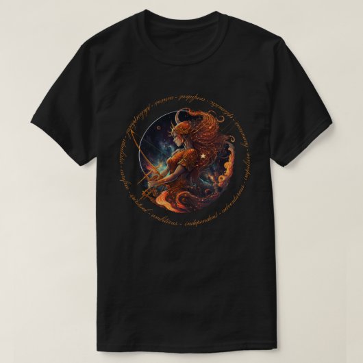 Creëer Uw Eigen Hemelse Boogschutter Zodiac T-shirt (Design voorkant)