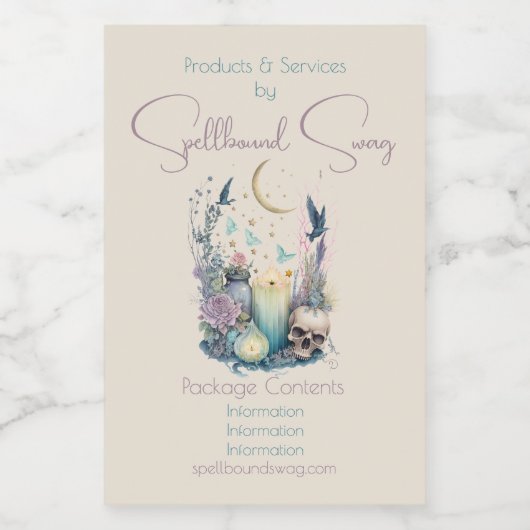 Creëer Uw eigen hemelse gotiek Voedselcontainer Etiket (Enkel label)