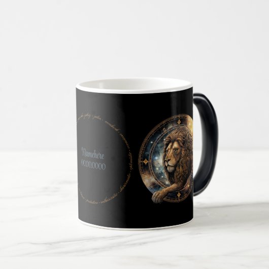 Creëer Uw eigen hemelse Leo Zodiac Magische Mok (Voorkant rechts)