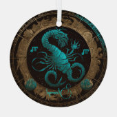 Creëer Uw eigen hemelse Schorpioen Zodiac Glas Ornament (Achterkant)