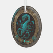 Creëer Uw eigen hemelse Schorpioen Zodiac Glas Ornament (Voorkant links)